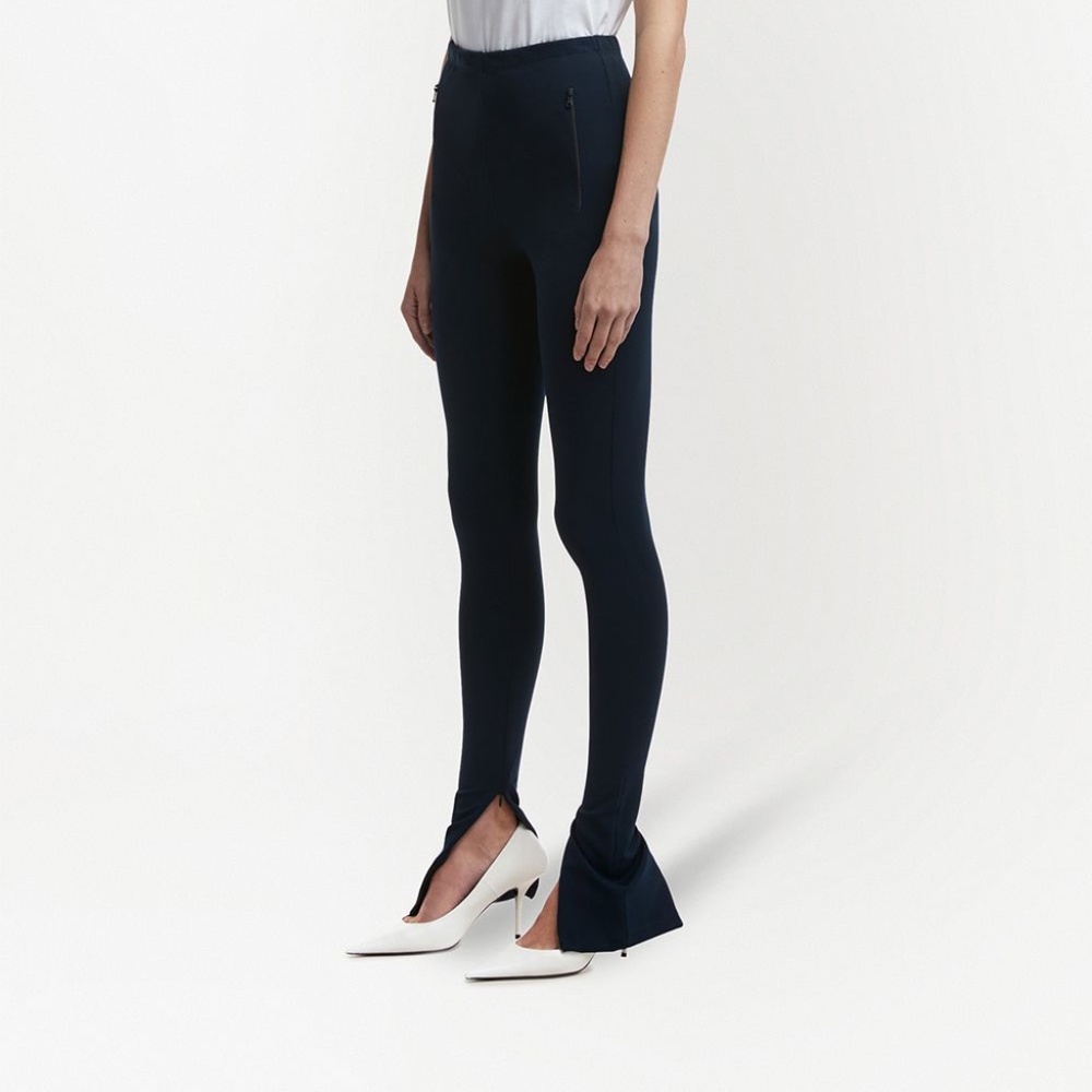 New WARDROBE.NYC Black High Rise Ankle Side Zip Leggings L